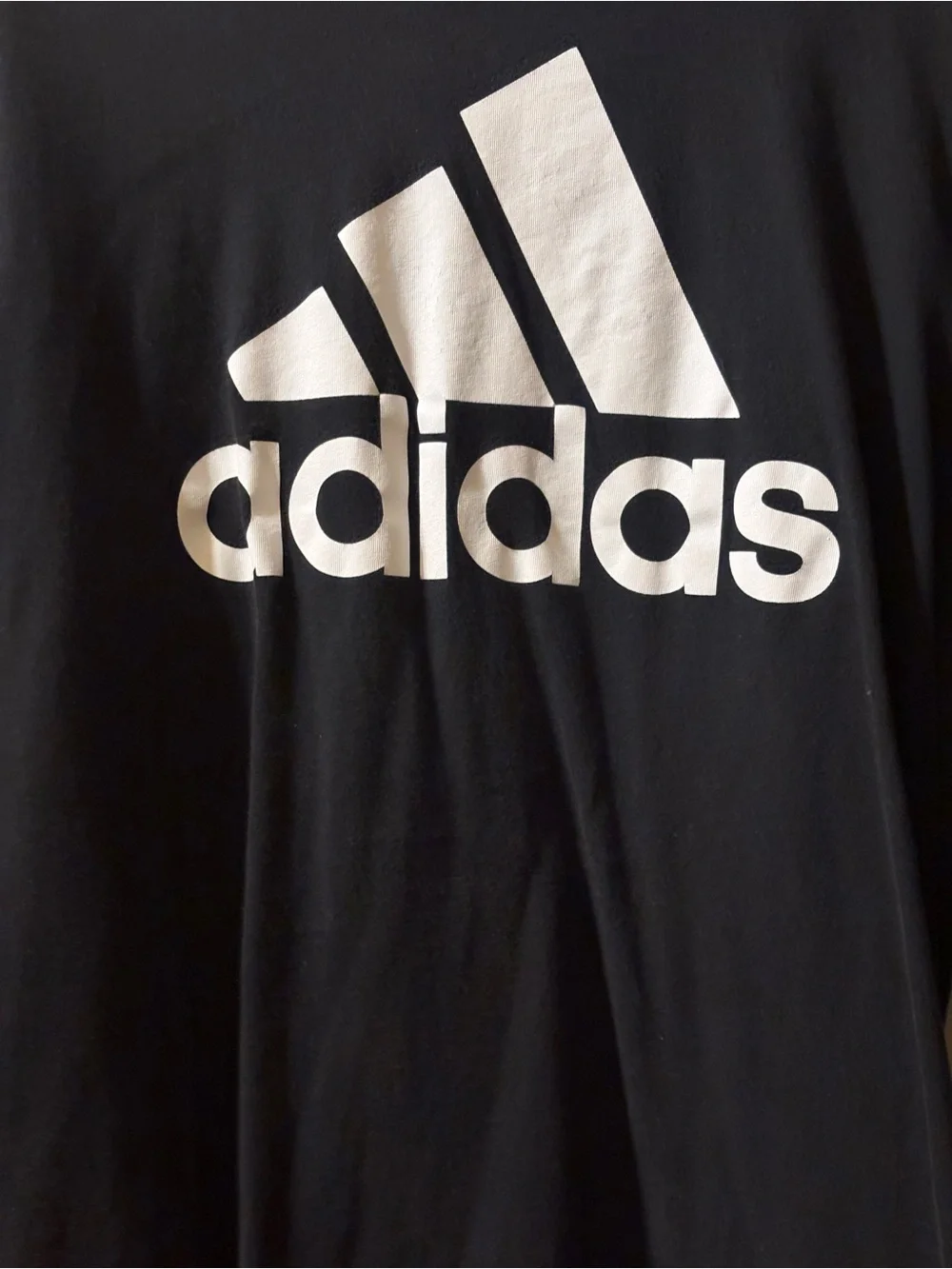 Adidas Black Long Sleeve Tee with White Logo